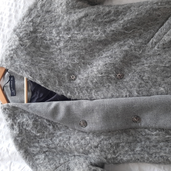 ZARA Grey Oversized Coat | Small | Wool/ Alpaca/ Mohair blend - Picture 7 of 12